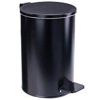 Ведро для мусора с педалью, усиленное, Титан, 10 л, черное, оцинкованная сталь в Пушкино