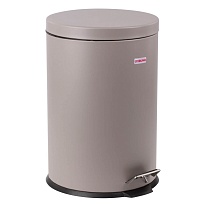 Ведро-контейнер для мусора (урна) с педалью LAIMA Classic, 20 л, серое, матовое, металл, со съемным внутренним ведром в Пушкино