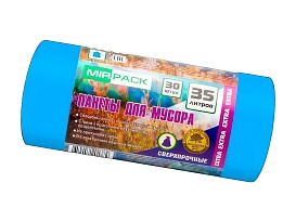 Мешки для мусора 35 л, ароматизированные, синие, в рулоне 30 шт., ПНД, 12 мкм, 640х500 мм, EXTRA, 3530661 в Пушкино