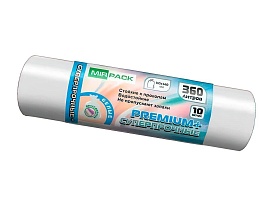 Мешки для мусора 360 л, белые, в рулоне 10 шт., ПВД 65 мкм, 1400х1000 мм, PREMIUM+, 3601015302 в Пушкино