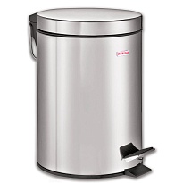 Ведро-контейнер для мусора (урна) с педалью LAIMA Classic, 5 л, зеркальное, нержавеющая сталь, со съемным внутренним ведром в Пушкино