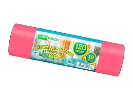 Мешки для мусора 120 л, с завязками, красные, в рулоне 10 шт., ПНД, 15 мкм, 800х750 мм, VIP, Z12010red в Пушкино Мешки для мусора 120 л, с завязками, красные, в рулоне 10 шт., ПНД, 15 мкм, 800х750 мм, VIP, Z12010red в Пушкино