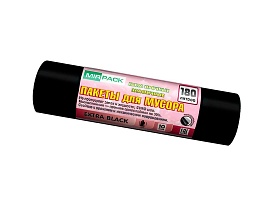 Мешки для мусора 180 л, ароматизированные, черные, в рулоне 10 шт., ПВД, 50 мкм, 1100х930 мм, EXTRA black, 18008301 в Пушкино Мешки для мусора 180 л, ароматизированные, черные, в рулоне 10 шт., ПВД, 50 мкм, 1100х930 мм, EXTRA black, 18008301 в Пушкино