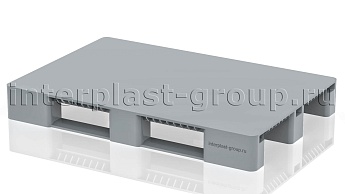 Поддон пластиковый сплошной (усилен 1 трубой) без бортиков серый в Пушкино