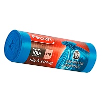 Мешки для мусора 160 л, синие, в рулоне 10 шт., ПВД, 21 мкм, 1200х870 мм, PACLAN Big&Strong, 604075 в Пушкино Мешки для мусора 160 л, синие, в рулоне 10 шт., ПВД, 21 мкм, 1200х870 мм, PACLAN Big&Strong, 604075 в Пушкино