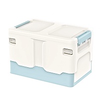 Ящик пластиковый складной белый, дно голубое, 370х240х240 мм в Пушкино