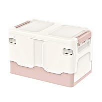 Ящик пластиковый складной белый, дно розовое, 370х240х240 мм в Пушкино Ящик пластиковый складной белый, дно розовое, 370х240х240 мм в Пушкино