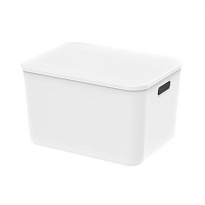 Ящик пластиковый вкладываемый белый 410х305х245 мм в Пушкино Ящик пластиковый вкладываемый белый 410х305х245 мм в Пушкино