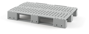 Поддон пластиковый перфорированный (усилен 2 трубами) с бортиками серый в Пушкино