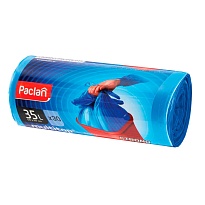 Мешки для мусора 35 л, с ушками, синие, в рулоне 30 шт., ПНД, 10,5 мкм, 640х500 мм, PACLAN Multitop, 600819 в Пушкино