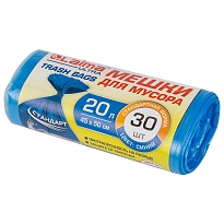 Мешки для мусора 20 л, синие, в рулоне 30 шт., ПНД, 8 мкм, 500х450 мм, LAIMA, 607682 в Пушкино Мешки для мусора 20 л, синие, в рулоне 30 шт., ПНД, 8 мкм, 500х450 мм, LAIMA, 607682 в Пушкино