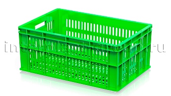 Ящик для молока, мяса, овощей и фруктов большая перфорация дно перфорированное светло-зеленый в Пушкино
