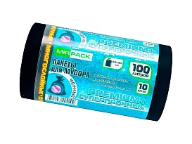 Мешки для мусора 100 л, черные, в рулоне 10 шт., ПВД, 70 мкм, 1000х600 мм, PREMIUM+, 1001076 в Пушкино Мешки для мусора 100 л, черные, в рулоне 10 шт., ПВД, 70 мкм, 1000х600 мм, PREMIUM+, 1001076 в Пушкино