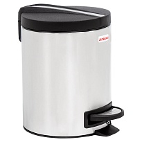 Ведро-контейнер для мусора (урна) с педалью LAIMA Modern, 5 л, матовое, нержавеющая сталь в Пушкино