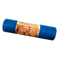 Мешки для мусора 100 л, с завязками, синие, в рулоне 10 шт., ПВД, 40 мкм, 840х670 мм, Концепция Быта Vitalux, 604933 в Пушкино Мешки для мусора 100 л, с завязками, синие, в рулоне 10 шт., ПВД, 40 мкм, 840х670 мм, Концепция Быта Vitalux, 604933 в Пушкино