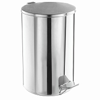 Ведро для мусора с педалью, усиленное, ТИТАН, 10 л, кольцо под мешок, нержавеющая сталь, хром в Пушкино Ведро для мусора с педалью, усиленное, ТИТАН, 10 л, кольцо под мешок, нержавеющая сталь, хром в Пушкино
